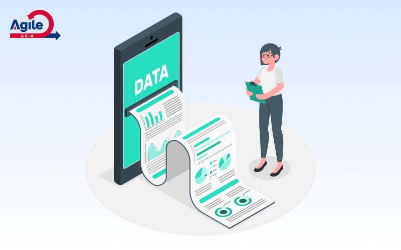 Person analyzing data from a mobile device.